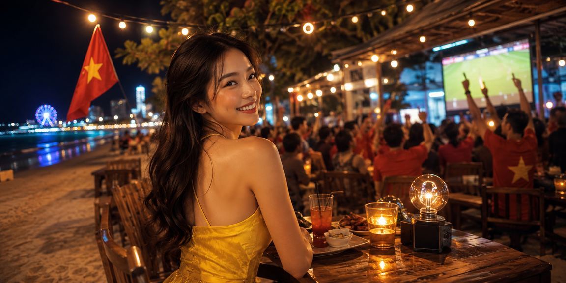 Khung cảnh thư giãn tại Vũng Tàu, người dùng trải nghiệm nền tảng giải trí pm9a1 bên ly cà phê